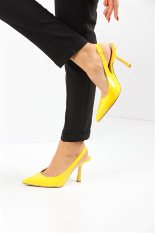 Giglio Sarı Rugan Kadın Topuklu Ayakkabı