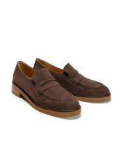 jess bant detaylı kalın tabanlı süet kadın loafer - kahve 2