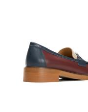 hera bantlı altın broş detaylı kalın tırtıklı kadın loafer- bordo 4