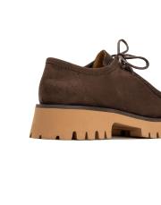 portofino bağcıklı kalın tırtıklı tabanlı süet kadın loafer- kahve 4