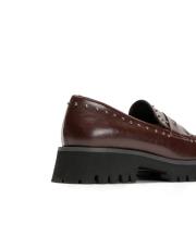 ısabella bant detaylı troklu kalın tırtıklı tabanlı kadın loafer- bordo 4