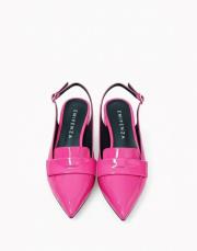 maria birinci sınıf ithal rugan deri dekolte babet fuşya 3