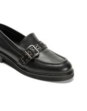 elvira troklu kalın tabanlı kadın loafer- siyah 3