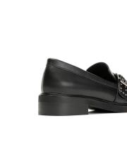 elvira troklu kalın tabanlı kadın loafer- siyah 4