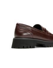 elysium altın aksesuar bant detaylı kalın tabanlı kadın loafer- bordo 4