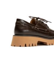 venture kuşgözü detaylı kalın tırtıklı tabanlı kadın loafer- kahve 4