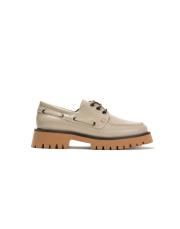 venture kuşgözü detaylı kalın tırtıklı tabanlı kadın loafer- bej