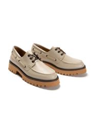 venture kuşgözü detaylı kalın tırtıklı tabanlı kadın loafer- bej 2