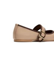 felina altın toka detaylı köşeli burun kadın babet ten 4