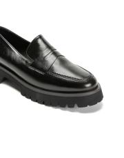 louise bant detaylı kalın tırtıklı tabanlı kadın loafer- siyah 3
