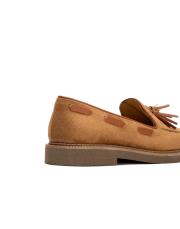 flora kuşgözü detaylı püsküllü süet kadın loafer taba 4