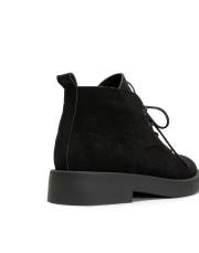nox bağcıklı süet kadın bot siyah 4