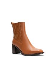 elara küt burun yanları lastikli kadın bot taba