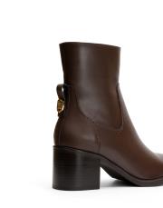 aster oval burun fermuarlı kadın bot kahve 4