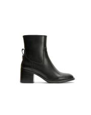 aster oval burun fermuarlı kadın bot siyah 2