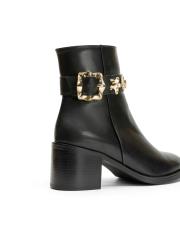 clara toka aksesuar detaylı kadın bot siyah 4