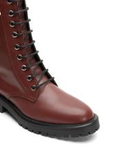 noir bağcıklı postal kadın bot bordo 3