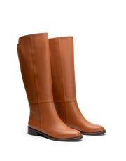 andes oval burun binici kadın çizme taba