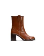 timber oval burunlu kalın topuklu kadın bot taba 2