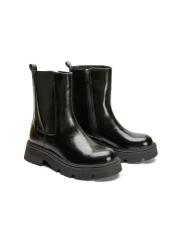 lore oval burun yanları lastikli kadın bot siyah 3