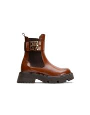 glow altın aksesuar detaylı yanları lastikli kadın bot taba 2