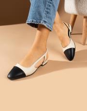 papavero birinci sınıf vegan deri oval burun babet krem 2