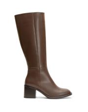 blaze oval burun fermuarlı kadın çizme kahve 2