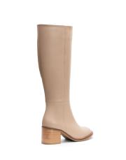 blaze oval burun fermuarlı kadın çizme bej 3