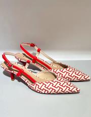 rosa geometrik desen textil mağzeme pino topuk kırmızı