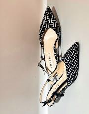 rosa geometrik desen textil mağzeme pino topuk siyah 2