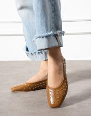 aça trok detaylı küt burun kadın babet caramel