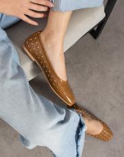 aça trok detaylı küt burun kadın babet caramel 2