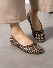 kınov toka detaylı yuvarlak burun kadın babet kahve-ten