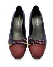 süelın yuvarlak kalıp birinci sınıf ithal vegan deri babet lacivert-bordo 2