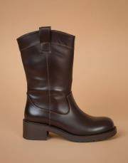 viero motorbike oval burun deri bot kahve