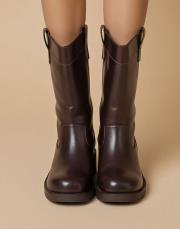 viero motorbike oval burun deri bot kahve 4