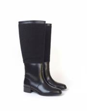 cento kürk detaylı,küt burun,siyah deri çizme siyah 3