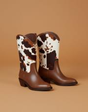 western kovboy kürk detaylı taba deri bot taba 4