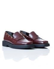 alvi kapsül detaylı bantlı kadın loafer- bordo