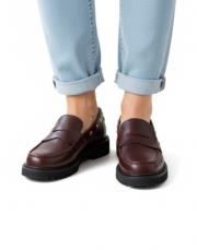 alvi kapsül detaylı bantlı kadın loafer- bordo 3