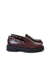 alvi kapsül detaylı bantlı kadın loafer- bordo 6