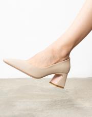 rubi köşeli kalıp kalın topuk vegan deri ayakkabı nude 2