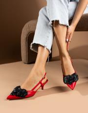 life ithal vegan deri pino topuk kırmızı