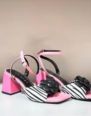 xme bilekten tokalı ithal texstil malzeme sandalet pembe