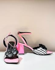 xme bilekten tokalı ithal texstil malzeme sandalet pembe 3