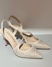 loli mat saten taşlı dekolte abiye ayakkabı sivri kalıptır bej 2
