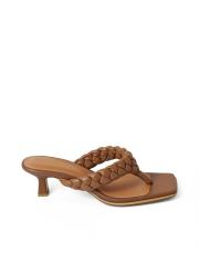 ashley örgü detaylı topuklu terlik kahve 2